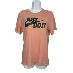 Nike Women’s Coral “Just Do It” Graphic Tee Shirt Size S Short Sleeve Casual Top